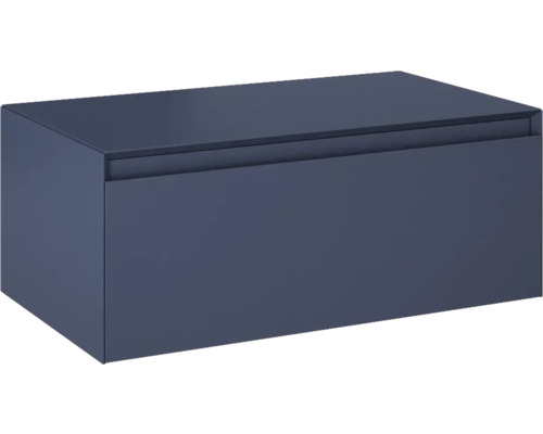 Tvättställsunderskåp JUNGBORN Decem navy blå matt MDF 1 låda 80x31,9x45,8 cm