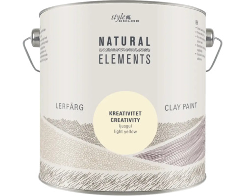 Väggfärg NATURAL ELEMENTS Style color Kreativitet 2,5l Färge Natural Elements lerafärg