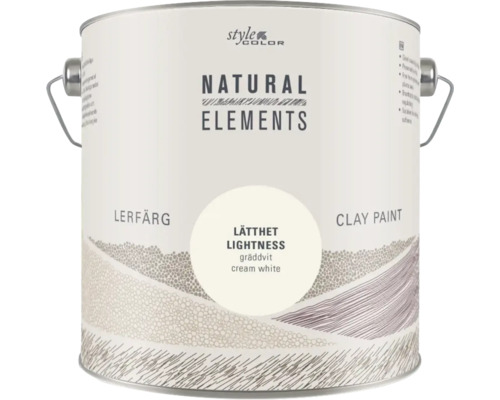 Väggfärg NATURAL ELEMENTS Style color Lätthet 2,5l Färgehink med lerafärg