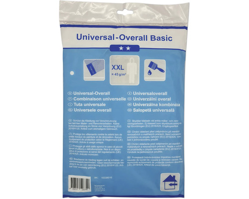 Förpackning av en Universal Overall Basic i storlek XXL