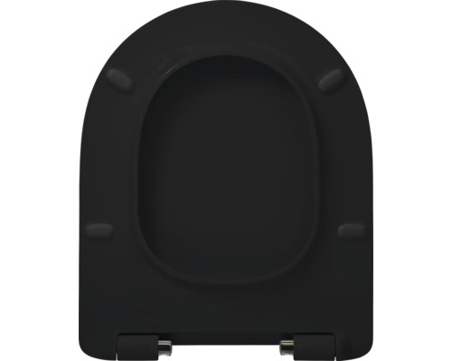 Svart toalettsits med mjukstängning