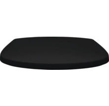 Toalettsits med mjukstängning REIKA Mino svart matt gun metal blank quick & clean universell