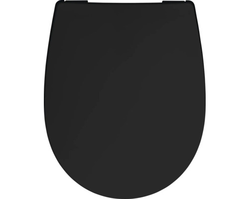 Toalettsits med mjukstängning REIKA Mino svart matt gun metal blank quick & clean universell Toalettsits med mjukstängning REIKA Mino svart matt gun metal blank quick & clean universell