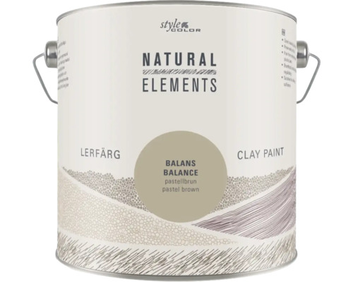 Väggfärg NATURAL ELEMENTS Style color Balans 2,5l Färghink med naturliga färger för väggdekoration