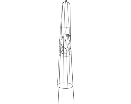 Obelisk LAFIORA fågel Ø26x150cm svart