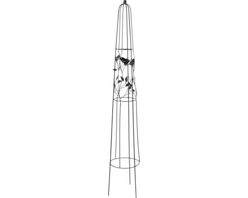 Obelisk LAFIORA fågel Ø22x120cm svart