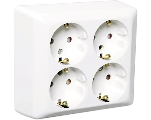 Fyrfaldigt eluttag för inomhusbruk