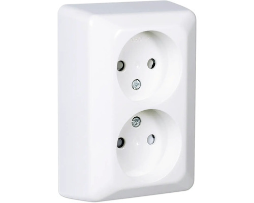 Dubbelt vägguttag för inomhusbruk