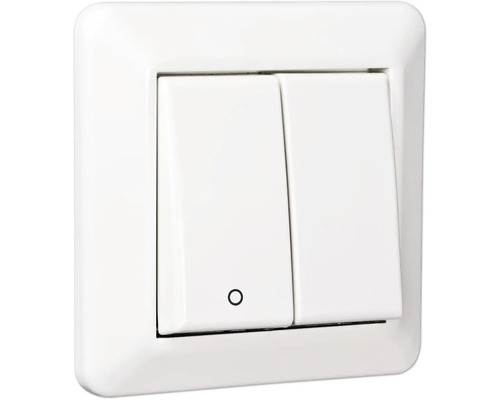 Dubbel strömbrytare för väggmontage