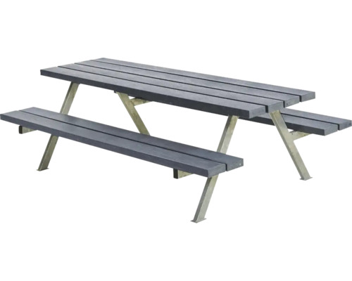 Barnpicknickbord PLUS Alpha stål/plast 10 sittplatser grå