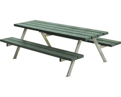 Barnpicknickbord PLUS Alpha stål/plast 10 sittplatser grön