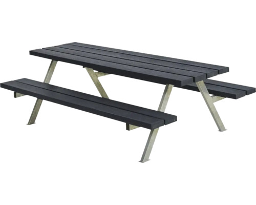 Barnpicknickbord PLUS Alpha stål/plast 10 sittplatser svart