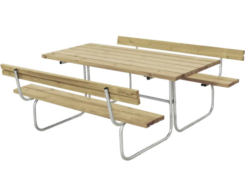 Picknickbord PLUS ThermoWood® furu 6 sittplatser trä