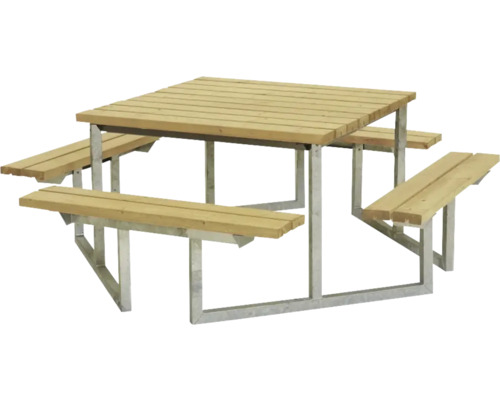 Picknickbord PLUS furu 8 sittplatser trä