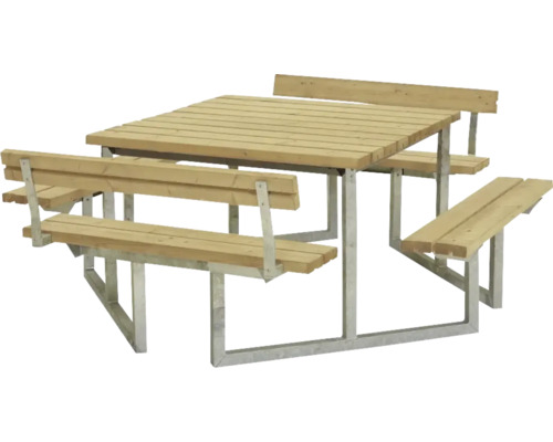 Picknickbord PLUS furu 8 sittplatser trä