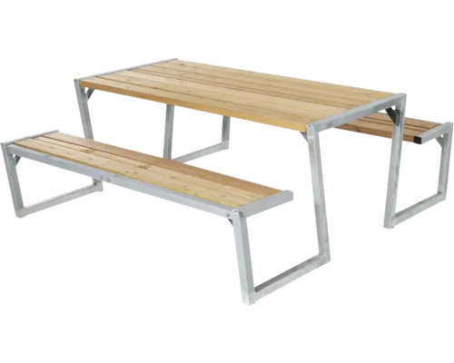 Picknickbord PLUS Zigma ThermoWood® furu 6 sittplatser trä