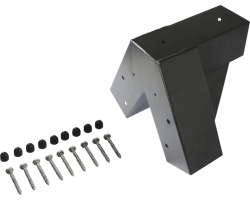 Träförbindare med skruvar och täcklock