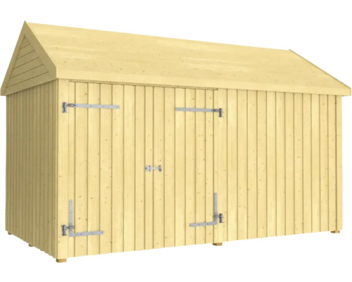 Redskapsbod PLUS Classic Multi Trädgårdshus 10m² 2 moduler med dubbeldörr och stängd front