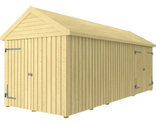 Redskapsbod PLUS Classic Multi Trädgårdshus 14,5m² 3 moduler med enkel- och dubbeldörrar
