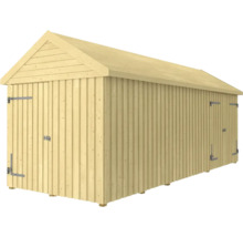 Trägarage med dubbeldörr