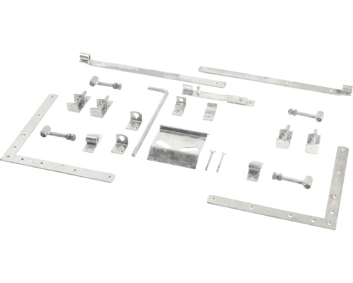 Diverse förzinkade portbeslag