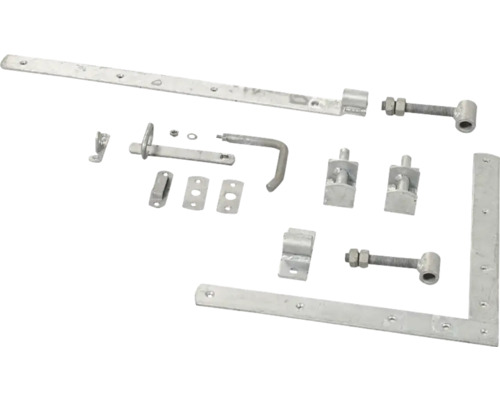 Grindset med lås och tillbehör för trägrindar