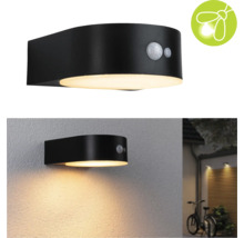 Svart utomhuslampa med rörelsesensor