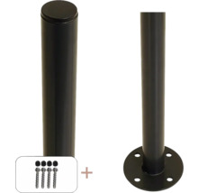 Stålstolpe PLUS med fot Ø42,4mm 96cm inkl. stolpskydd/bultar