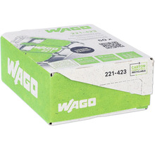 Förpackning Wago 221-423 kopplingsklämmor med spak, Green Range
