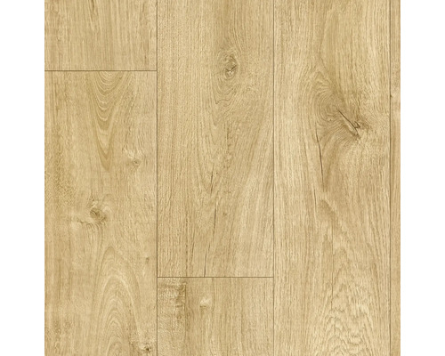 Vinylmatta Helsinki Träplanka beige 2m bred (metervara) Närbild av laminatgolv med trästruktur