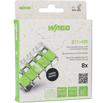 Wago 221-425 kopplingsklämma med spak Green Range, 8 stycken