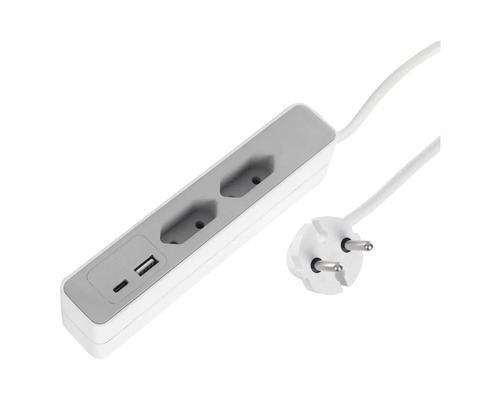 Grenuttag med två uttag och två USB portar