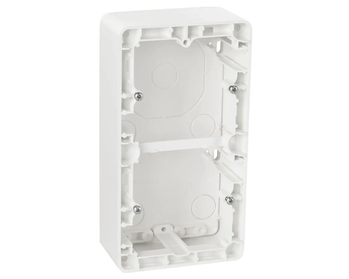 Dubbel utanpåliggande dosa av plast