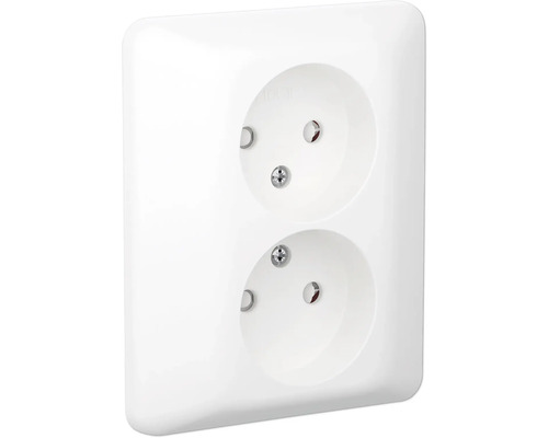 Dubbeluttag för väggmontering