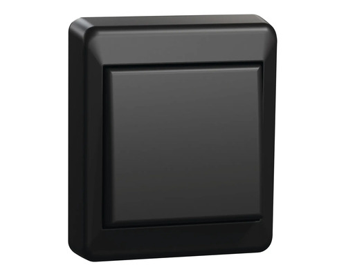 Svart strömbrytare för väggmontering