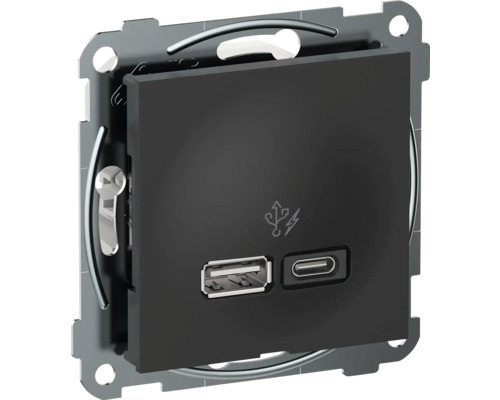 USB-uttag med USB-A- och USB-C-portar