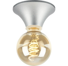 Taklampa med rund, bärnstensfärgad glödlampa