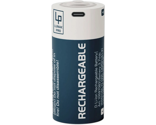 Lumak Pro uppladdningsbart D Litiumjonbatteri