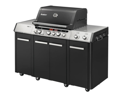 Gasolgrill med underskåp och hjul