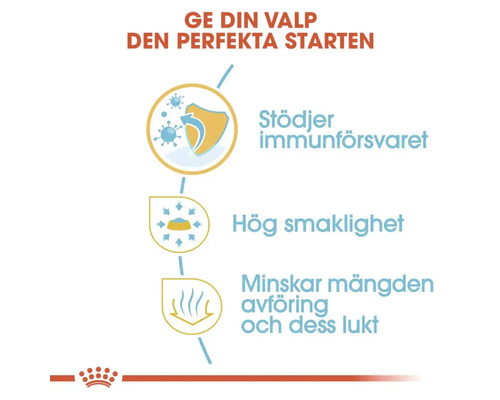 Stödjer immunförsvaret, hög smaklighet, minskar mängden avföring och dess lukt