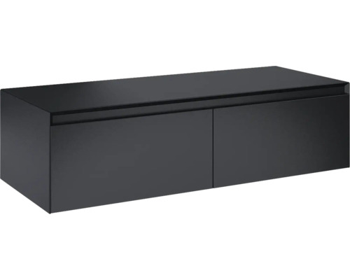 Tvättställsunderskåp JUNGBORN Decem mattsvart MDF 2 lådor 120x31,9x45,8 cm Tvättställsskåp med två dörrar