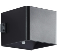 Kubisk vägglampa med rörelsesensor för utomhusbruk