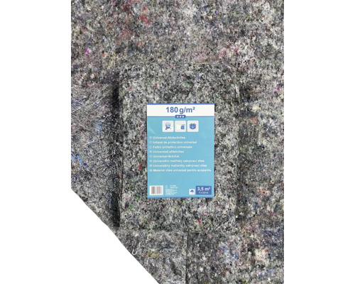 Universell täckväv med 180 gram per kvadratmeter och en yta på 3,5 kvadratmeter.