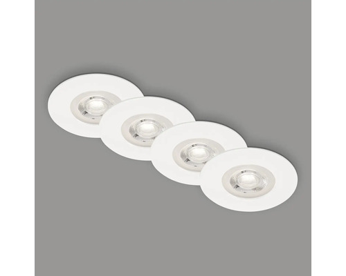 Set med fyra runda infällda takspotlights