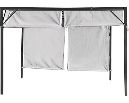 Paviljong med gardiner