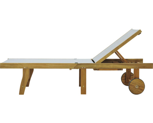 Träsolstol med hjul för utomhusbruk