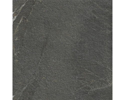 Utomhusklinker FLAIRSTONE Granitkeramik Canyon svart 90x90x2cm Mörk golvplatta med naturstensutseende för inom- och utomhusbruk