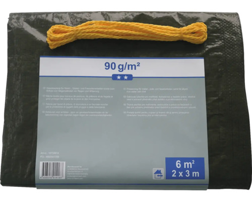 Vävpresenning 6 m² med gult rep