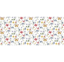 Mönster med blommor och fjärilar