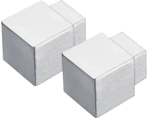 Två metallhörnkontakter